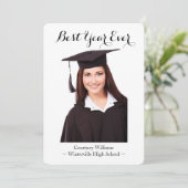 Best Year Ever Masculine Grad Foto Ankündigung (Stehend Vorderseite)