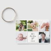 Best Year yet Script 10 Foto Collage Schlüsselanhänger (Rückseite)