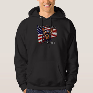 Best Yorkie Vater Ever American Flag Yorkshire Te Hoodie