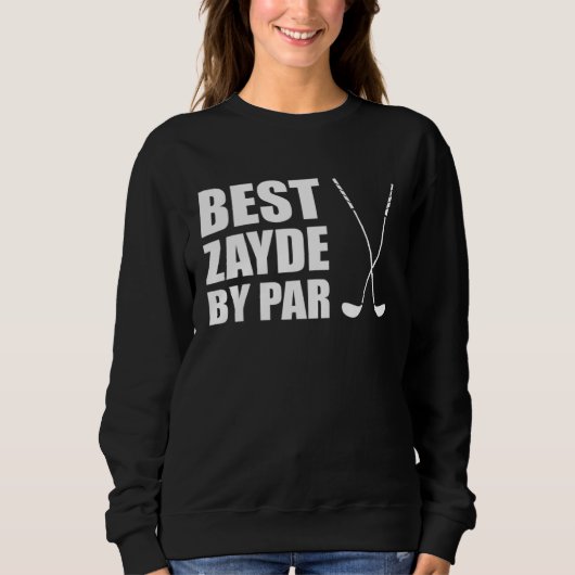 Best Zayde By Par Jewish Grandpa Golfer Pun Sweatshirt (Vorderseite)