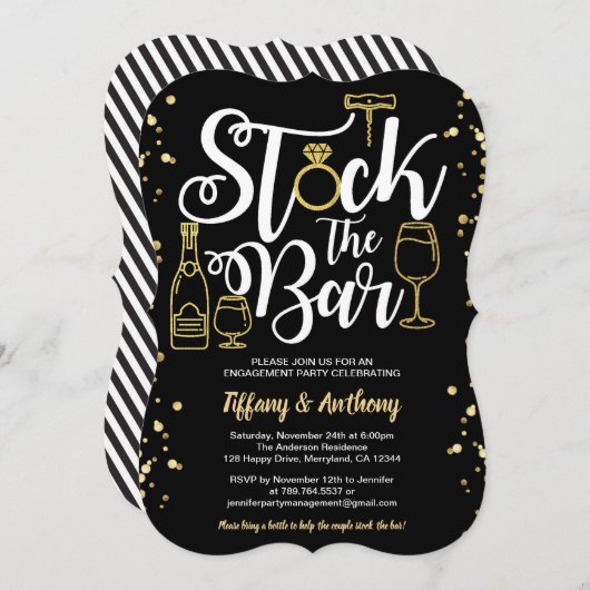 Bestand an Gold des Einladungsvertrages der Bar Einladung (Vorne/Hinten)