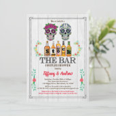 Bestand Die Bar Einladung Halloween-Zuckerschädel (Stehend Vorderseite)