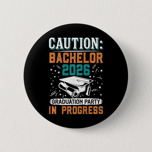 Bestanden Caution Bachelor 2026 Abschlussfeier G Button (Vorderseite)
