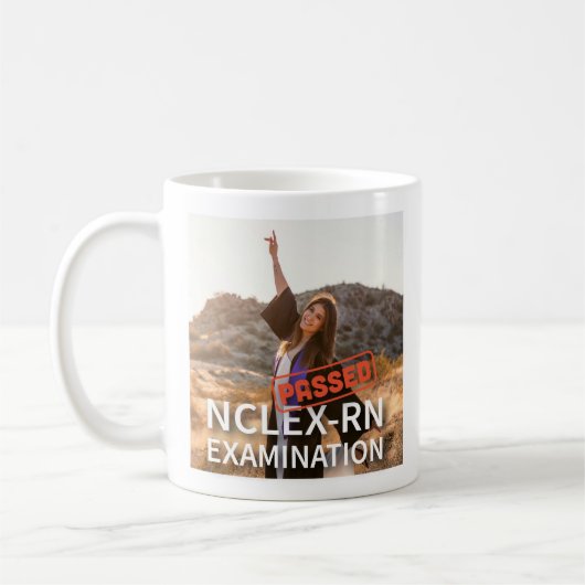 bestanden nclex rn exam personalisiertes Foto Gesc Kaffeetasse (Links)