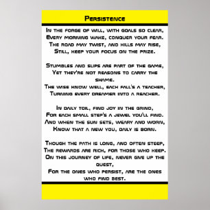 Beständigkeit Poster