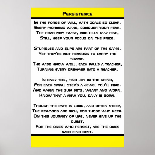 Beständigkeit Poster (Vorne)