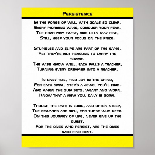 Beständigkeit Poster (Vorne)