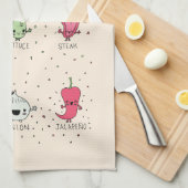 BESTANDTEILE FÜR TACOS HANDTUCH (Viertel Falte)