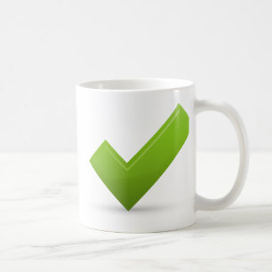 bestätigen-679245 GRÜNES KARO MARK CORRECT SYMBO Kaffeetasse