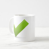 bestätigen-679245 GRÜNES KARO MARK CORRECT SYMBOL  Kaffeetasse (Vorderseite Links)