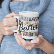 BESTÄTIGKEITEN, Foto-Collage & Namen BESTE FREUN Kaffeetasse