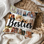 BESTÄTIGKEITEN, Foto-Collage & Namen | BESTE FREUN Kissen<br><div class="desc">Bestien sind unbezahlbar - wenn Sie das Glück haben, eine zu haben, lass ihnen, wie viel sie Ihnen mit diesem trendigen "Best Friends"-Kissen gemein sind. Mit 12 quadratischen Fotos Ihrer Wahl, die leicht von Ihrem Telefon oder Computer heruntergeladen werden, der Text "bestie" in großen modernen Schriften auf einem weißen Hintergrund,...</div>