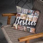 BESTÄTIGKEITEN, Foto-Collage & Namen | BESTE FREUN Kissen<br><div class="desc">Bestien sind unbezahlbar - wenn Sie das Glück haben, eine zu haben, lass ihnen, wie viel sie Ihnen mit diesem trendigen "Best Friends"-Kissen gemein sind. Mit 12 quadratischen Fotos Ihrer Wahl, die leicht von Ihrem Telefon oder Computer heruntergeladen werden, der Text "bestie" in großen modernen Schriften auf einem schwarzen Hintergrund,...</div>