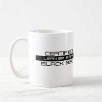 Bestätigt sechs Sigma-schwarzer Gurt-Kaffee-Tasse