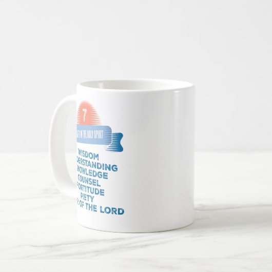 Bestätigung 7 Geschenke des Heiligen Geistes Kaffeetasse (Vorderseite Links)