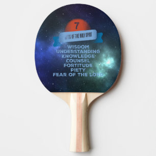 Bestätigung 7 Geschenke des Heiligen Geistes Tischtennis Schläger