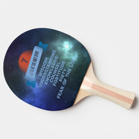 Bestätigung 7 Geschenke des Heiligen Geistes Tischtennis Schläger (Seitenansicht)