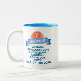 Bestätigung 7 Geschenke des Heiligen Geistes Zweifarbige Tasse