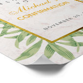 Bestätigung Begrüßung Grünen Imitate Gold Botanisc Poster (Ecke)