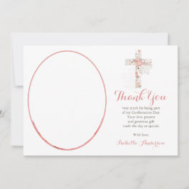 Bestätigung Blumenkreuz Custom Girl Foto Danke