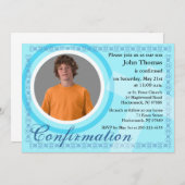 Bestätigung Boy Einladung Blau (Vorne/Hinten)