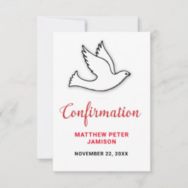 Bestätigung dank Dove mit Red Dankeskarte