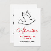 Bestätigung dank Dove mit Red Dankeskarte (Vorne/Hinten)