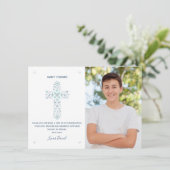 Bestätigung Dankeschön Karte - Junge - Foto (Stehend Vorderseite)