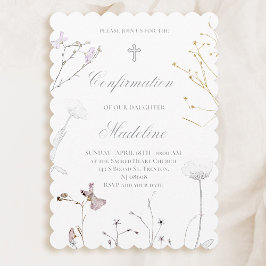 Bestätigung delikater Wildblumen Einladung