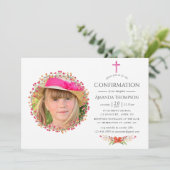 Bestätigung der Aquarelle-Wildblume Einladung (Stehend Vorderseite)