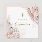 Bestätigung der boho-Blume Einladung (Vorne/Hinten)