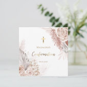 Bestätigung der boho-Blume Einladung (Stehend Vorderseite)