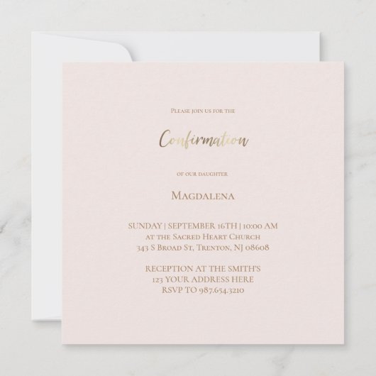 Bestätigung der boho-Blume Einladung (Rückseite)