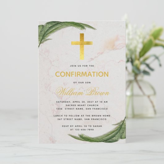 Bestätigung der botanischen Imitate im westlichen  Einladung (Stehend Vorderseite)