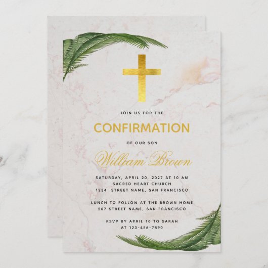 Bestätigung der botanischen Imitate im westlichen Einladung (Vorne/Hinten)