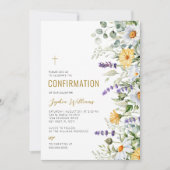 Bestätigung der Chamomile- und Eukalyptus-Wildblum Einladung (Vorderseite)