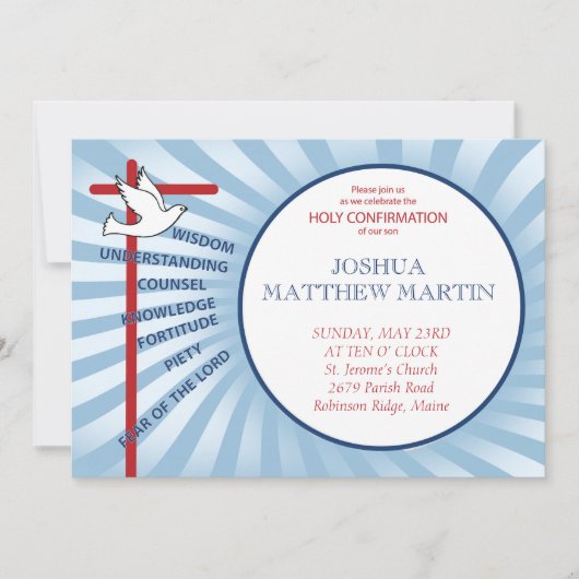 Bestätigung der Einladung Blue Rays (Vorderseite)