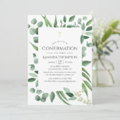 Bestätigung der Eukalyptus Greenery Einladung (Stehend Vorderseite)