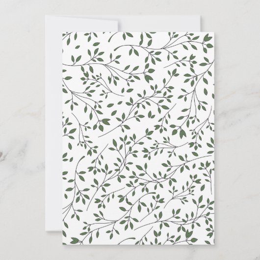 Bestätigung der Eukalyptus-Leaf Einladung (Rückseite)