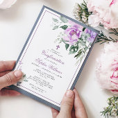 Bestätigung der Eukalyptus Violet-Blume Einladung