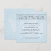 Bestätigung der Heiligen Geisttaube und Kreuz Blau Einladung (Vorne/Hinten)