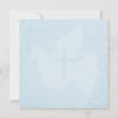 Bestätigung der Heiligen Geisttaube und Kreuz Blau Einladung (Rückseite)