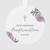 Bestätigung der Hübschen Lila Blüte mit Kreuz Ornament (Rückseite)