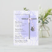 Bestätigung der Lila Taufkirche Einladung (Stehend Vorderseite)