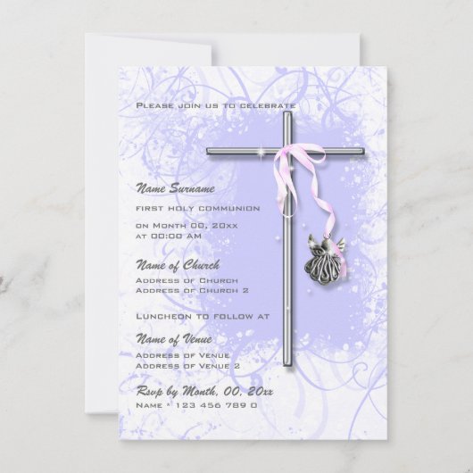 Bestätigung der Lila Taufkirche Einladung (Vorderseite)