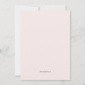 Bestätigung der modernen Rosa-Blume Einladung (Rückseite)