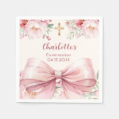 Bestätigung der Rosa-Bogen-Blüten Serviette (Vorderseite)