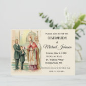 Bestätigung der traditionellen katholischen Jungen Einladung (Stehend Vorderseite)