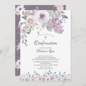 Bestätigung der Violett-Blume Einladung (Vorne/Hinten)