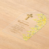 Bestätigung der Wasserfarbe Mimosa Arch Acryleinladungen (Ablage )